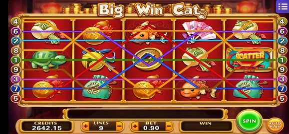 Big Win Cat slot game by Mega888