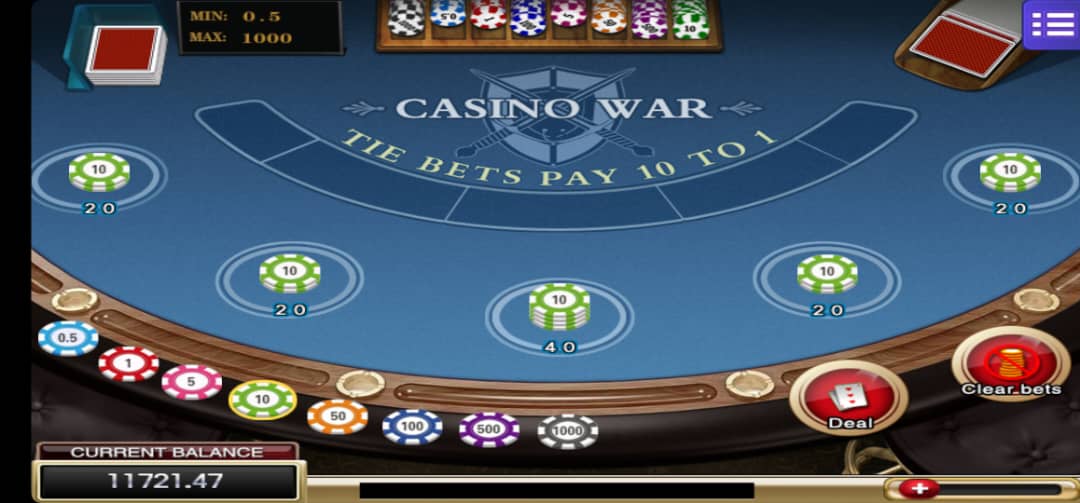 Thumbnail of Casino War by Mega888, highlighting striking visuals and the spirit of casino gaming.