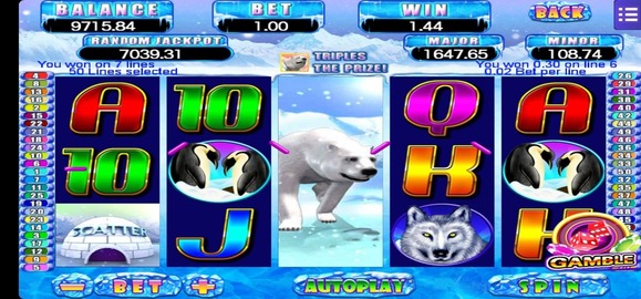 Mega888 in Iceland getting a polar bear and entering free game.