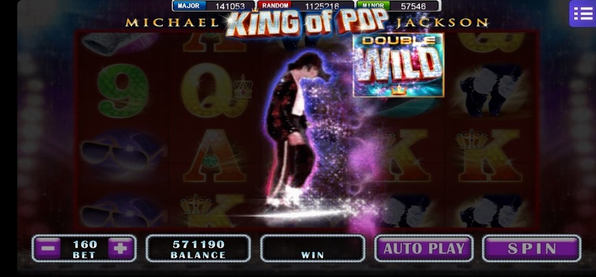 Mega888's King of Pop slot machine showcases Michael Jackson dancing in vibrant graphics.