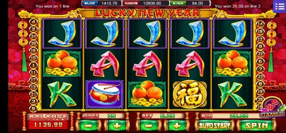 Lucky New Year slot game by Mega888