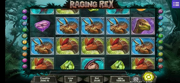 Raging Rex slot game by Mega888