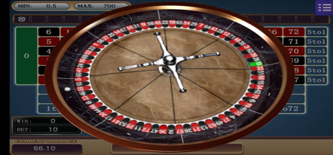 A casino roulette wheel set, highlighting mega888 special game roulette 73.